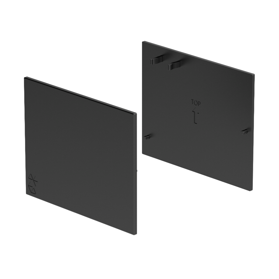 CGF Series Top Track B End Caps - Black Matte