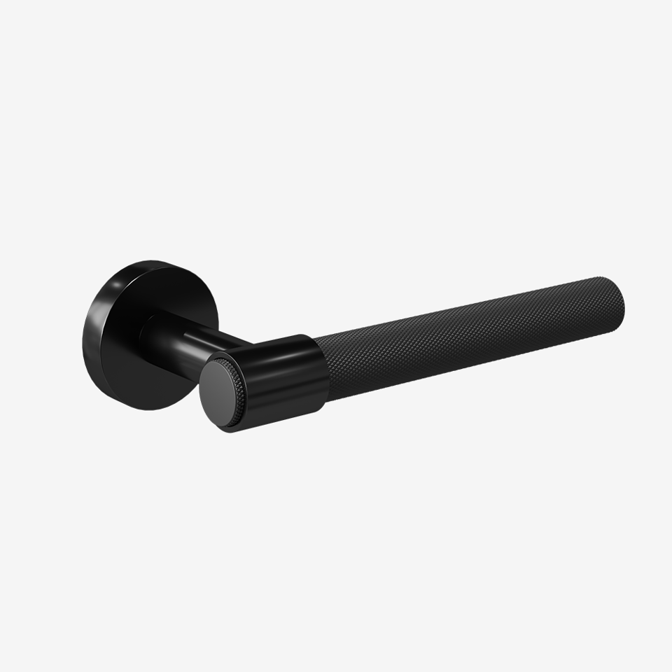 Venice Diamond Cut Lever Handle - Black