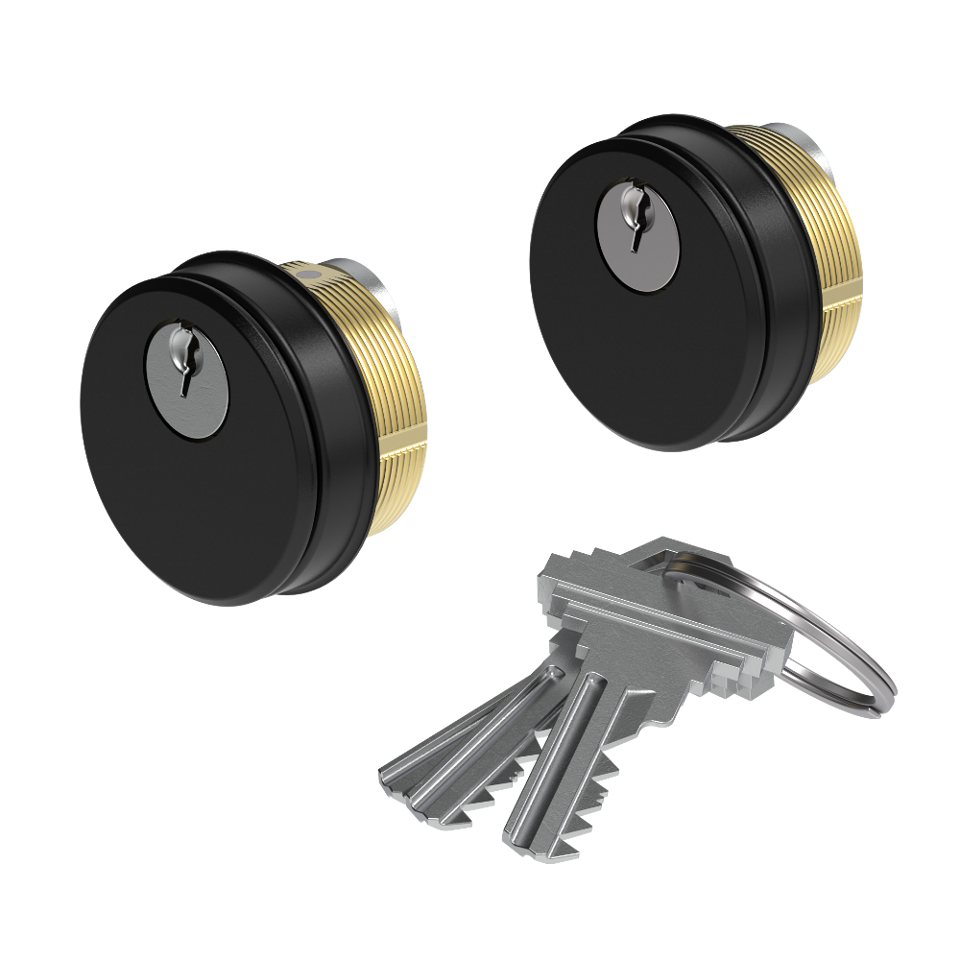 Mortise US Cylinder Key/Key - Black