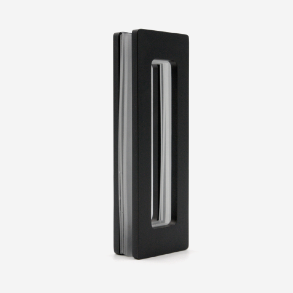 Rectangular Sliding Door Handle - Black Matte