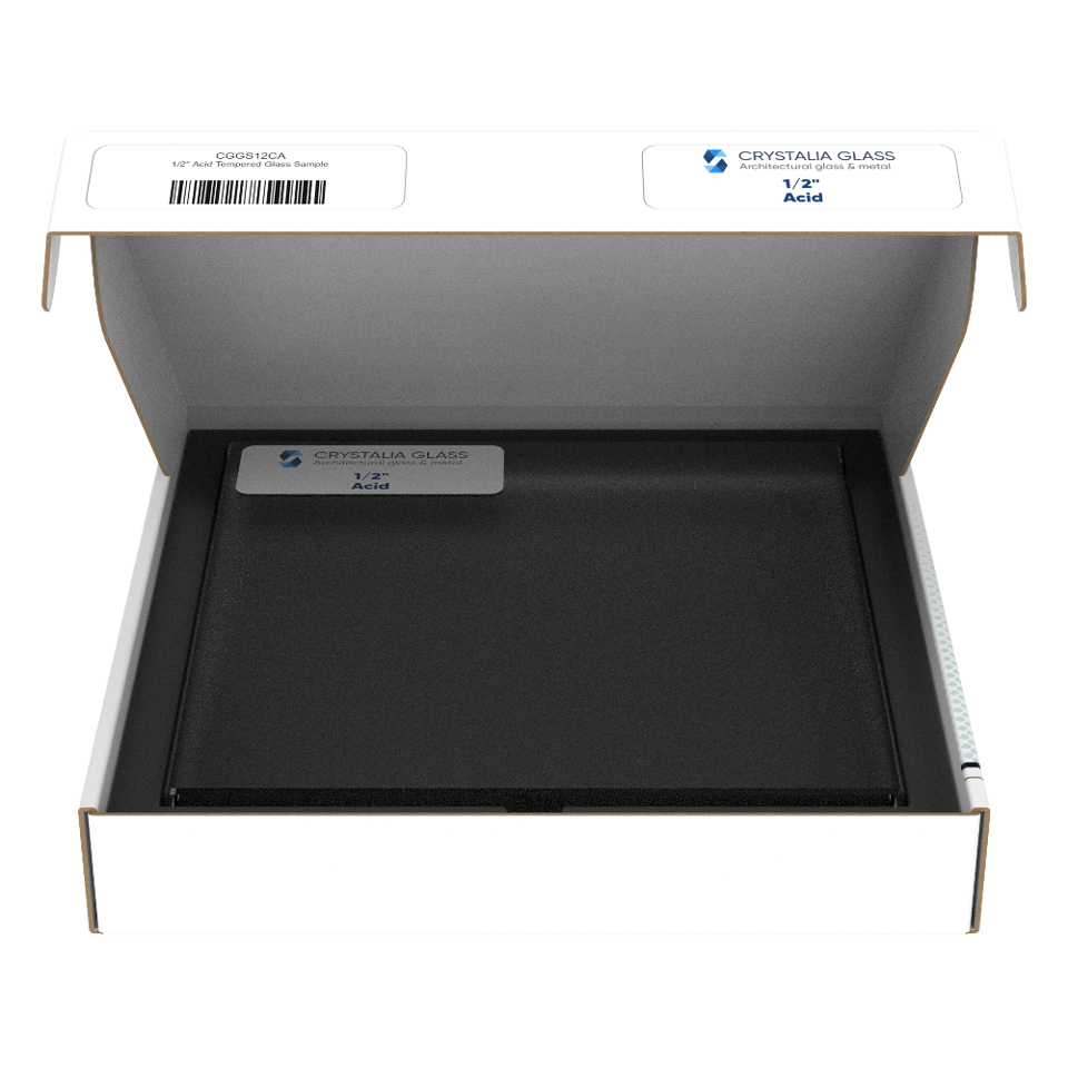 1/2'' Acid Tempered Glass Sample