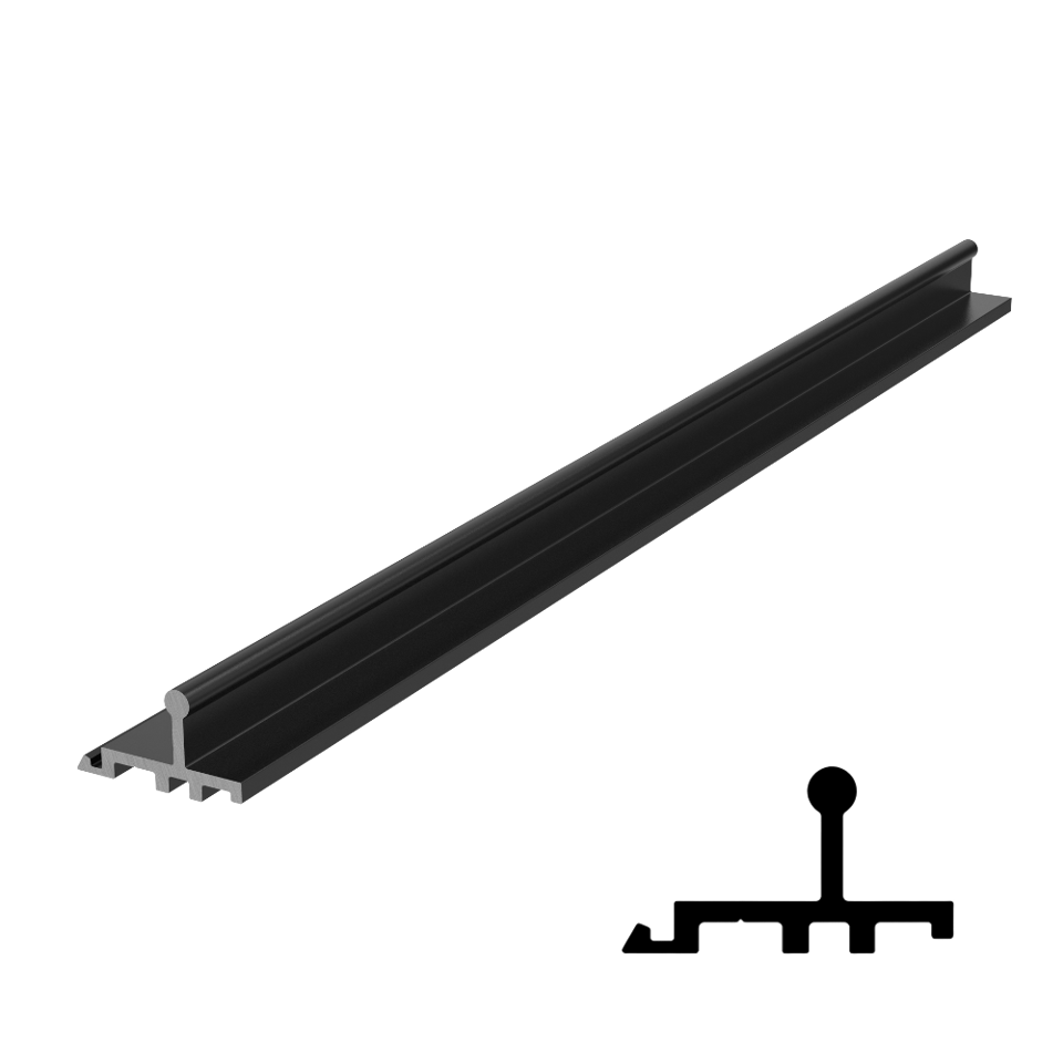 SGL-1116 Bottom Guide Extension 118" Stock Length - Black Anodized