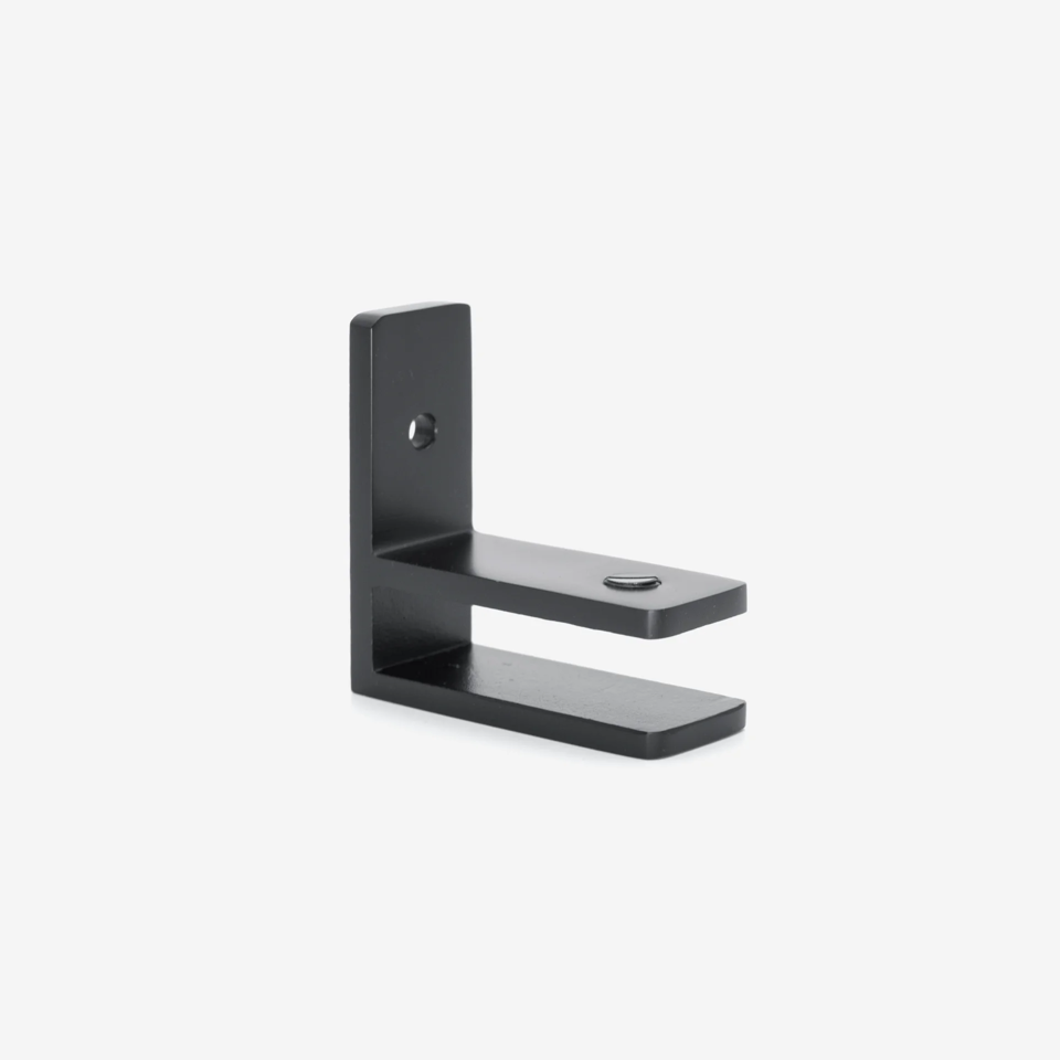 CG Matte Black Wall Mount 90 Degree Glass Clamp