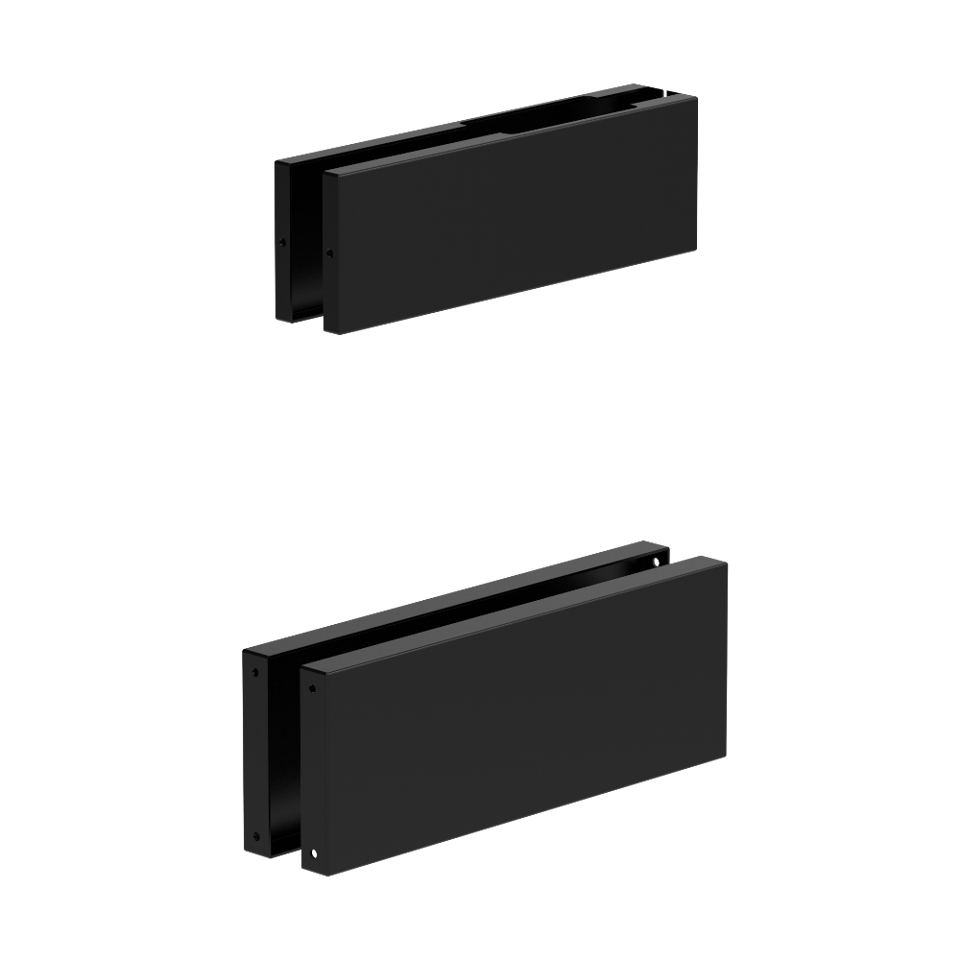 Cover Plates for Self Closing Patch Fitting Set - Black