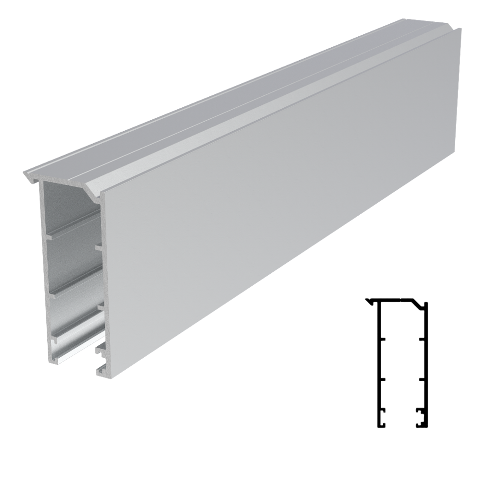 SGL-1116 Top Guide Extension 236" Stock Length - Satin Anodized