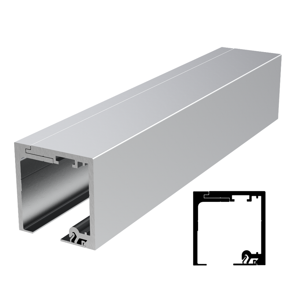 CGS/CGF Sliding Door 157" Track A - Satin anodized