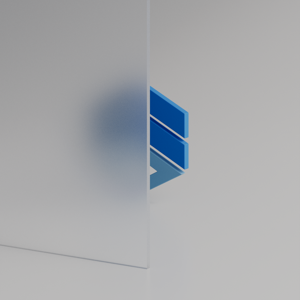 1/4" Low Iron Acid Tempered Glass Sample