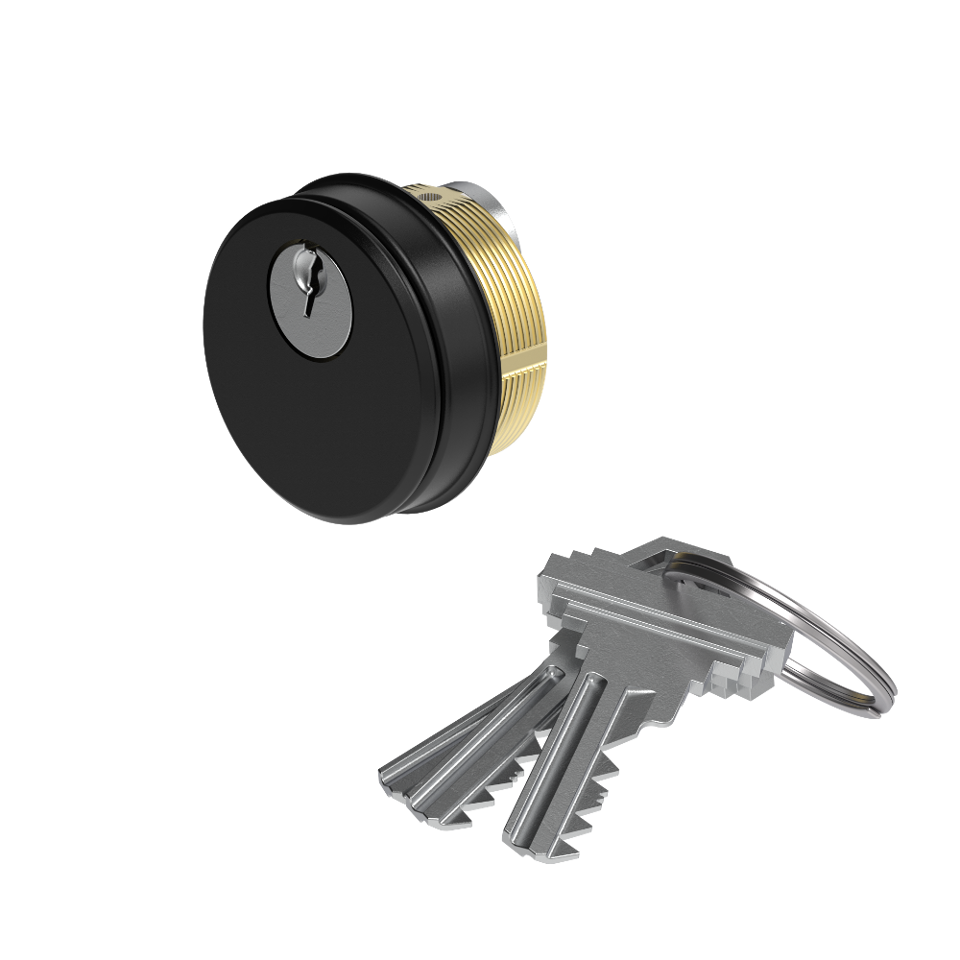 Mortise US Replacement Cylinder Same Key - Black