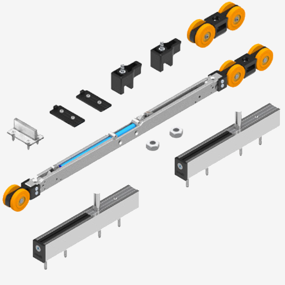 Rollers XL1 Kit for Sliding/Pocket Doors with Double Soft-Close