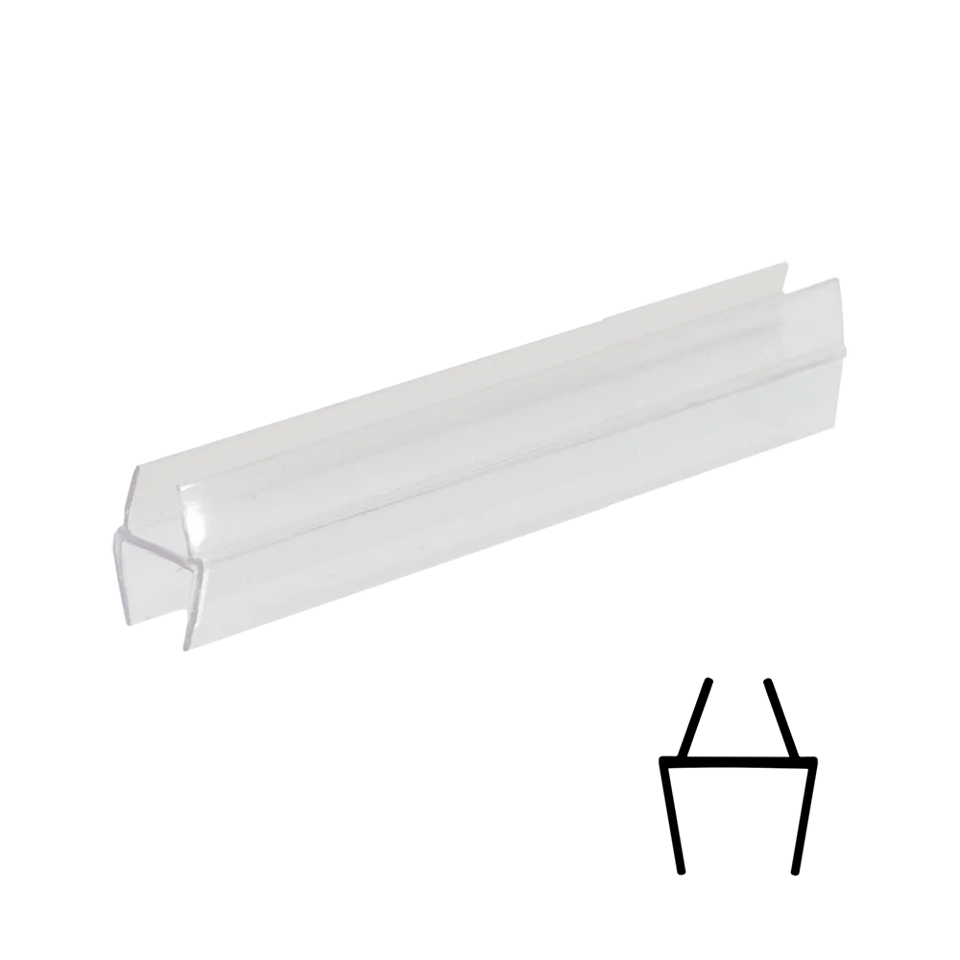 SGL-1116 Rigid 'H' Seal for 3/8" Glass - 126" Stock Length