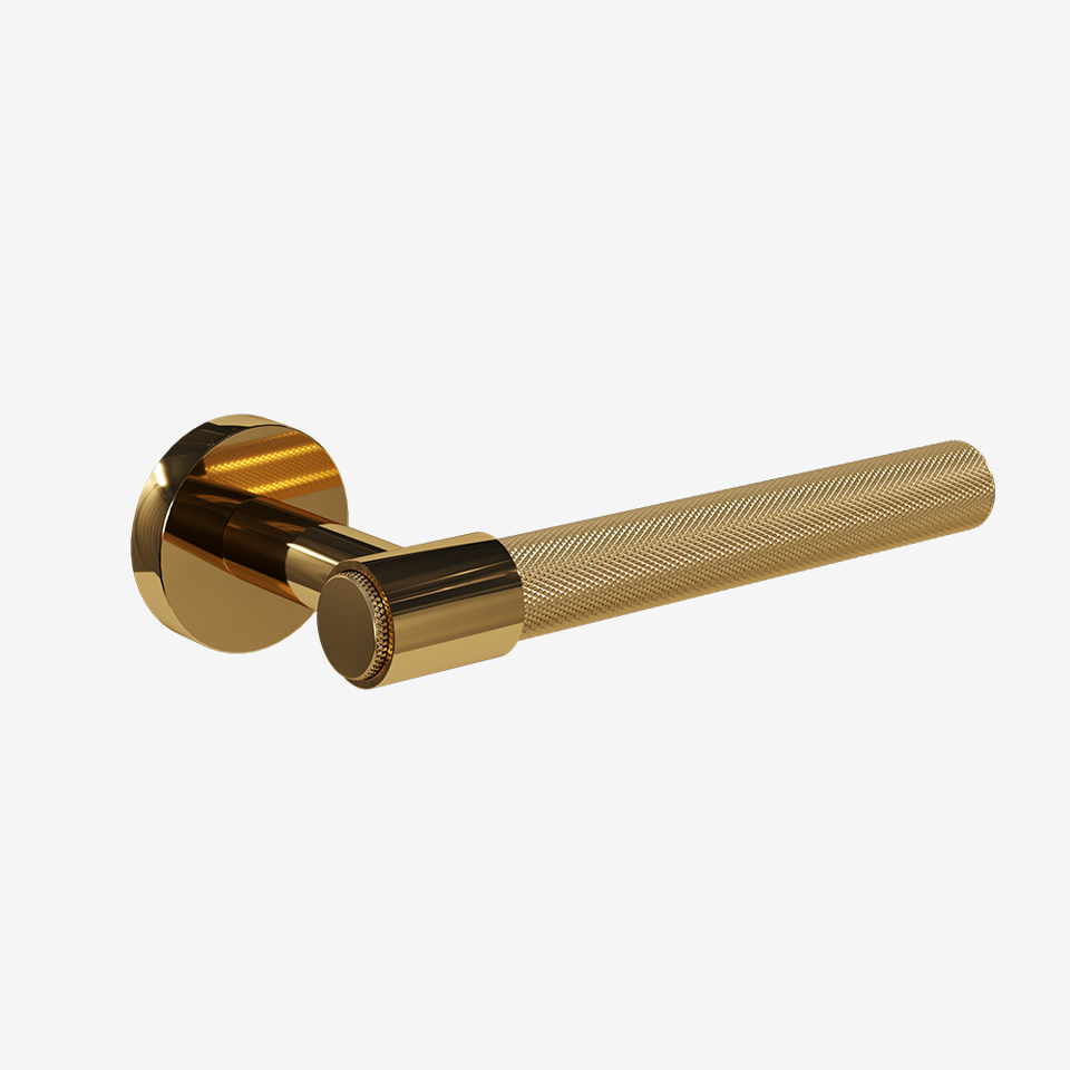 Venice Diamond Cut Lever Handle - Gold